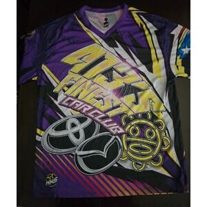 WMS 413's Finest Car Club Jersey Mens Medium Purple Toyota Mazda Racing Shirt